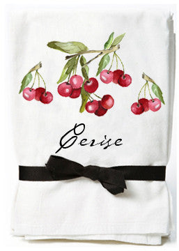 Cherry Flour Sack Towels